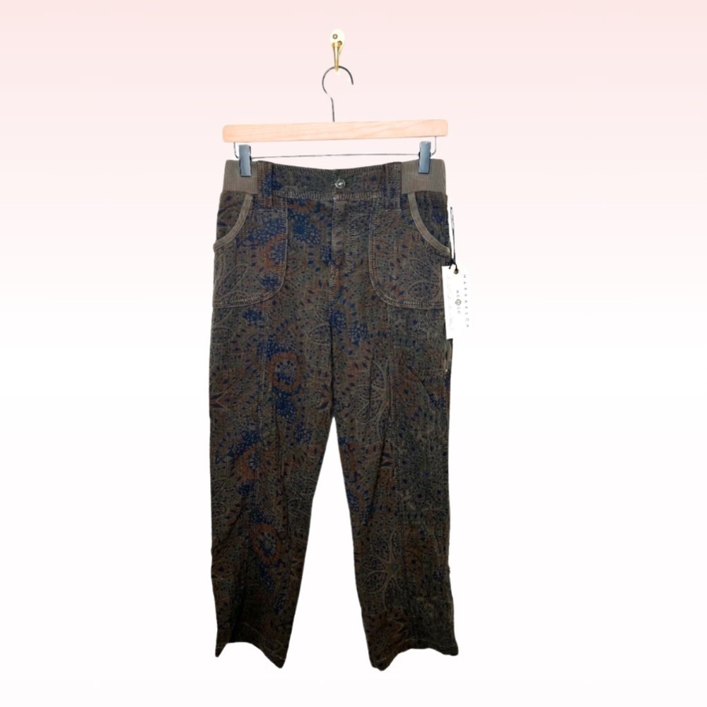 Nwt ANTHROPOLOGIE MARRAKECH brown print jogger pants (Sz S)